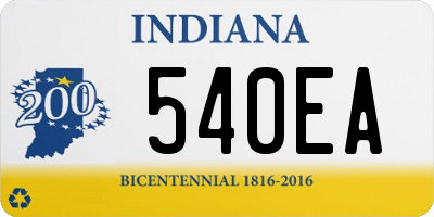 IN license plate 540EA