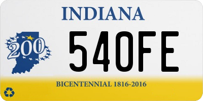 IN license plate 540FE