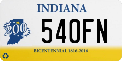 IN license plate 540FN