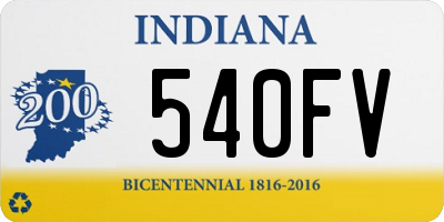 IN license plate 540FV