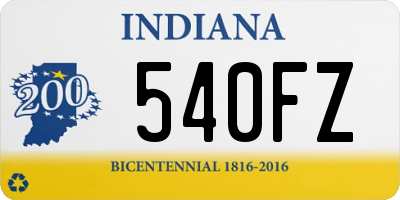 IN license plate 540FZ