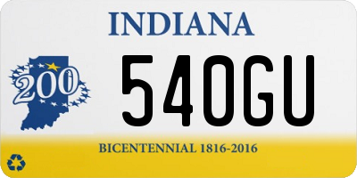 IN license plate 540GU