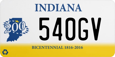 IN license plate 540GV