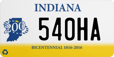 IN license plate 540HA