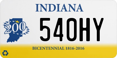 IN license plate 540HY