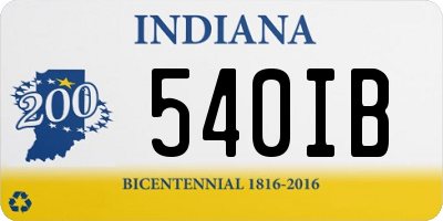 IN license plate 540IB