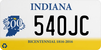 IN license plate 540JC