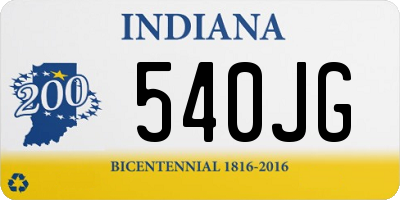 IN license plate 540JG