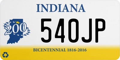 IN license plate 540JP