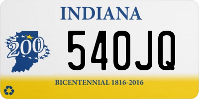 IN license plate 540JQ