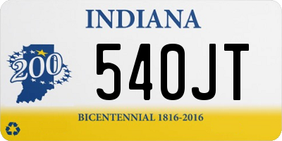 IN license plate 540JT