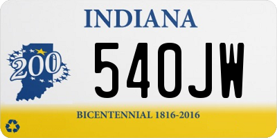 IN license plate 540JW