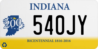 IN license plate 540JY