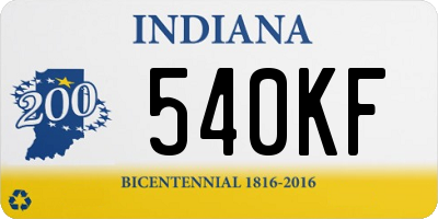 IN license plate 540KF