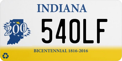 IN license plate 540LF