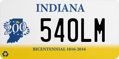 IN license plate 540LM