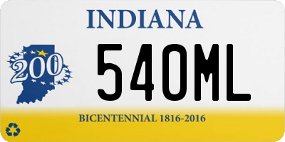 IN license plate 540ML