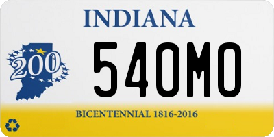 IN license plate 540MO