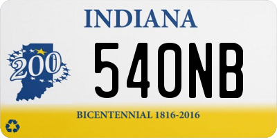 IN license plate 540NB