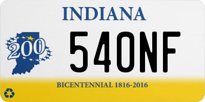 IN license plate 540NF