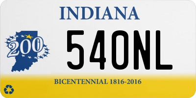 IN license plate 540NL