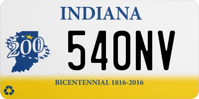 IN license plate 540NV