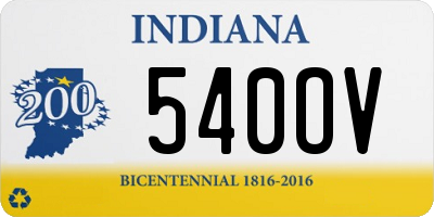 IN license plate 540OV