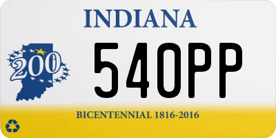 IN license plate 540PP