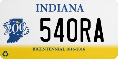 IN license plate 540RA