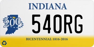 IN license plate 540RG