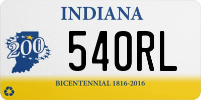 IN license plate 540RL