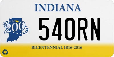 IN license plate 540RN