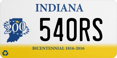 IN license plate 540RS