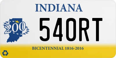 IN license plate 540RT