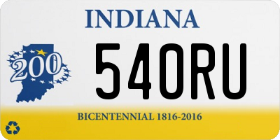 IN license plate 540RU