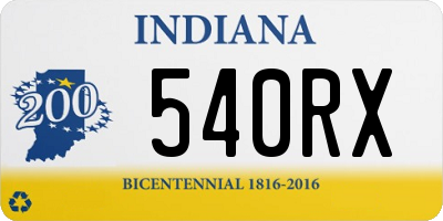 IN license plate 540RX