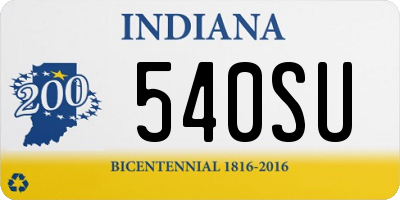 IN license plate 540SU