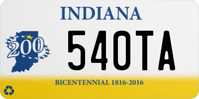 IN license plate 540TA