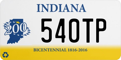 IN license plate 540TP