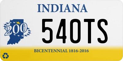 IN license plate 540TS