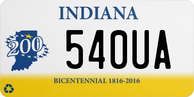 IN license plate 540UA