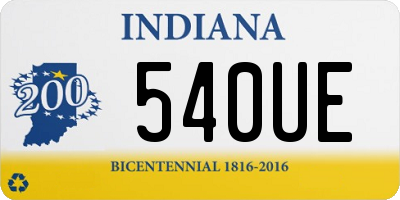 IN license plate 540UE