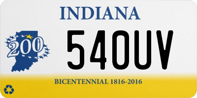 IN license plate 540UV