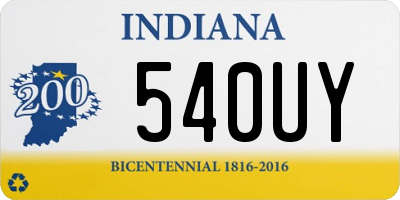 IN license plate 540UY