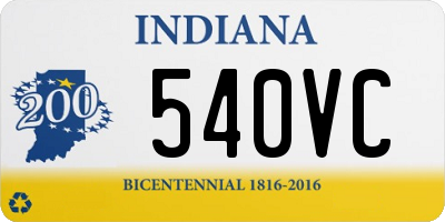 IN license plate 540VC