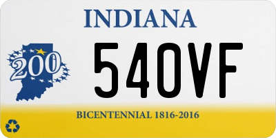 IN license plate 540VF