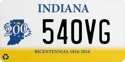 IN license plate 540VG