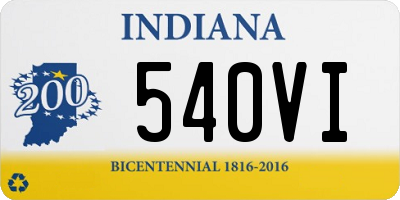 IN license plate 540VI
