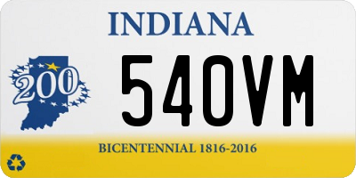 IN license plate 540VM