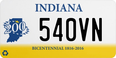 IN license plate 540VN